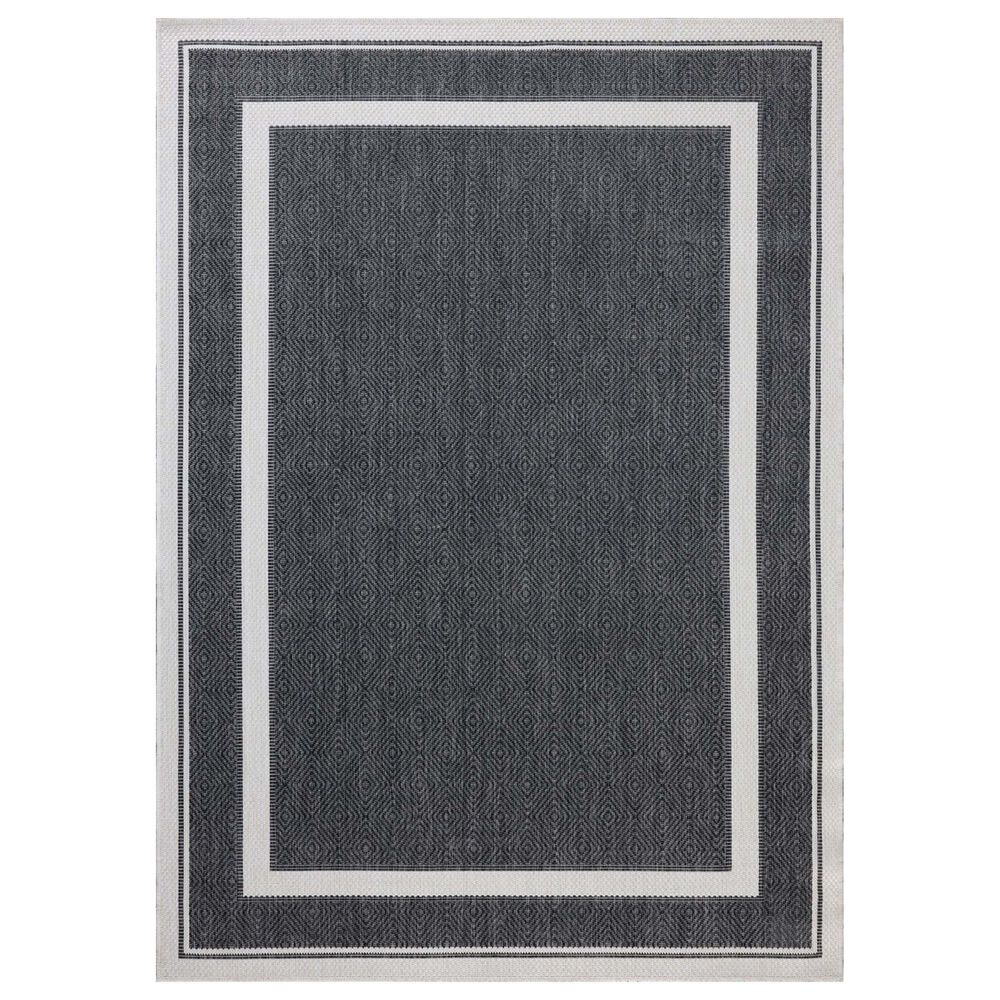 Loloi Easton Onyx and Ivory 4&#39; x 6&#39; Indoor/Outdoor Area Rug, , large