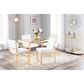 Lumisource Fuji Dining Chair in White/Gold (Set of 2), , large