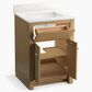 Kohler Alouette 24" Single Bathroom Vanity in Light Oak with 2 cm White Quartz Top and Rectangular Sink, , large