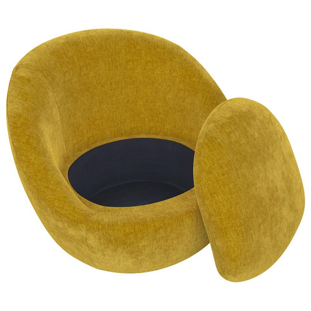 Golden Wave Furniture Blossom Swivel Chair in Yellow, , large