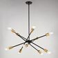 Vaxcel International Co. Ltd. Gresham 10-Light Chandelier in Antique Gold with Matte Black, , large