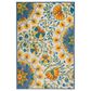 Nourison Aloha 5"3" x 7"5" Blue, Yellow, Orange, Green and White Indoor/Outdoor Area Rug, , large