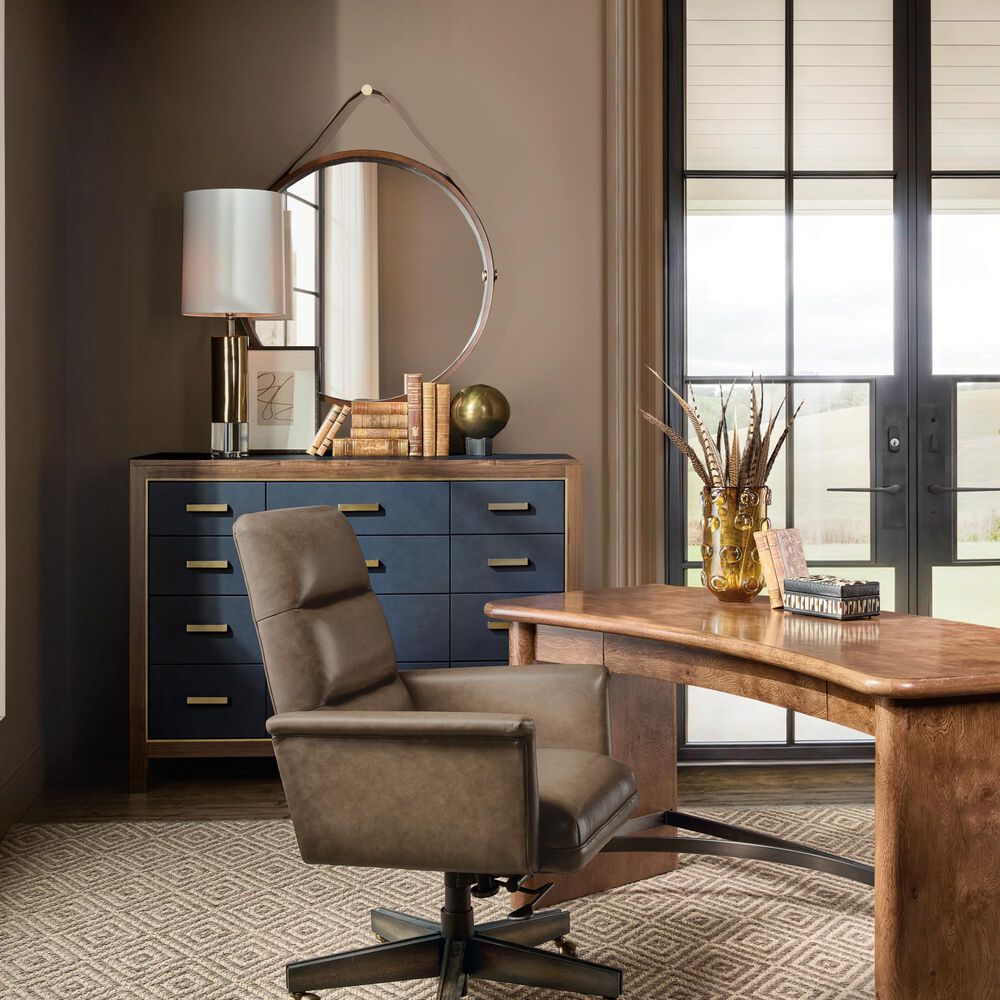 Hooker Furniture Melange Romano Writing Desk in Warm Brown, , large
