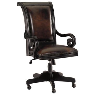 Hooker Furniture Telluride Swivel Tilt Chair in Black and Brown, , large
