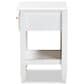 Baxton Studio Naomi 1-Drawer Nightstand in White, , large