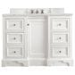 James Martin Vanities De Soto 48" Single Bathroom Vanity in Bright White with 3 cm Ethereal Noctis Quartz Top and Rectangular Sink, , large