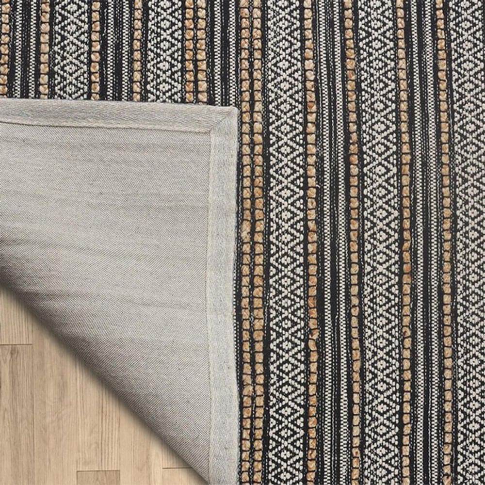 L&amp;R Resources Earth 7&#39;9&quot; x 9&#39;9&quot; Black, White and Tan Area Rug, , large