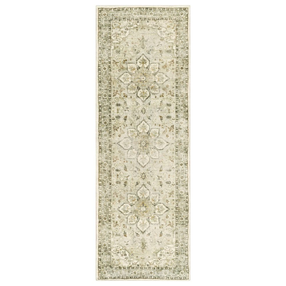 Surya Erin 2"6" x 7"6" Cream, Sage, Gray, Tan and Khaki Runner, , large
