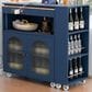 HOMLUX 56" Kitchen Island with Extended Table in Navy Blue, , large