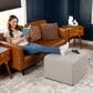 Jaxx Monroe Medium Ottoman in Shark Grey, , large