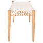 Safavieh Bandelier Bench with Off White Leather in Natural, , large