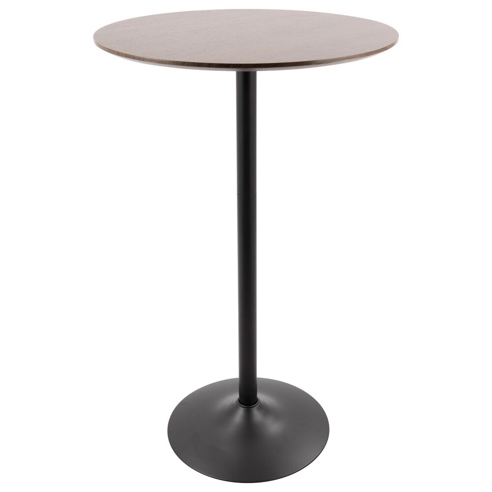 Lumisource Pebble Adjustable Table in Walnut/Black, , large