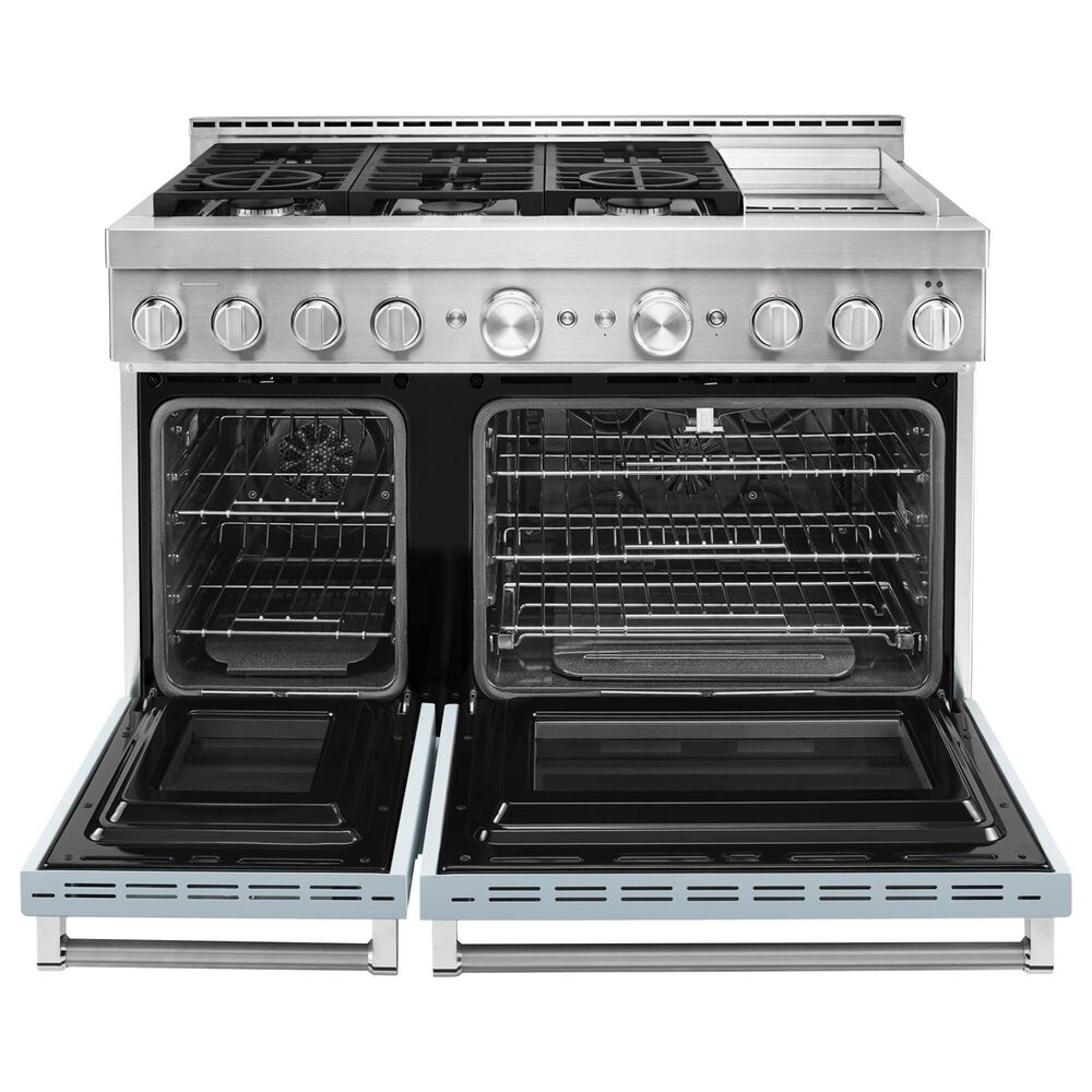 KitchenAid 6.3 Cu. Ft. Freestanding Gas Range with Griddle in Misty Blue, , large