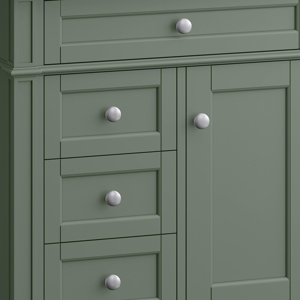 James Martin Vanities Brittany 30" Single Bathroom Vanity in Smokey Celadon with 3 cm Victorian Silver Quartz Top and Rectangular Sink, , large