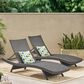 Hearth and Haven Salem PE Wicker Chaise Lounge in Grey (Set of 2), , large