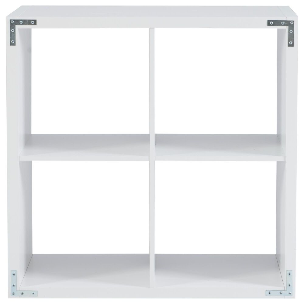 Linon Home Decor Galli 4-Shelf Bookcase in White, , large