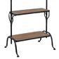 Maple and Jade 72" Industrial Metal Hall Tree in Black and Brown, , large