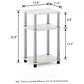 HOMLUX 3-Tier Turn-N-Tube End Table in White Oak and Chrome (Set of 2), , large