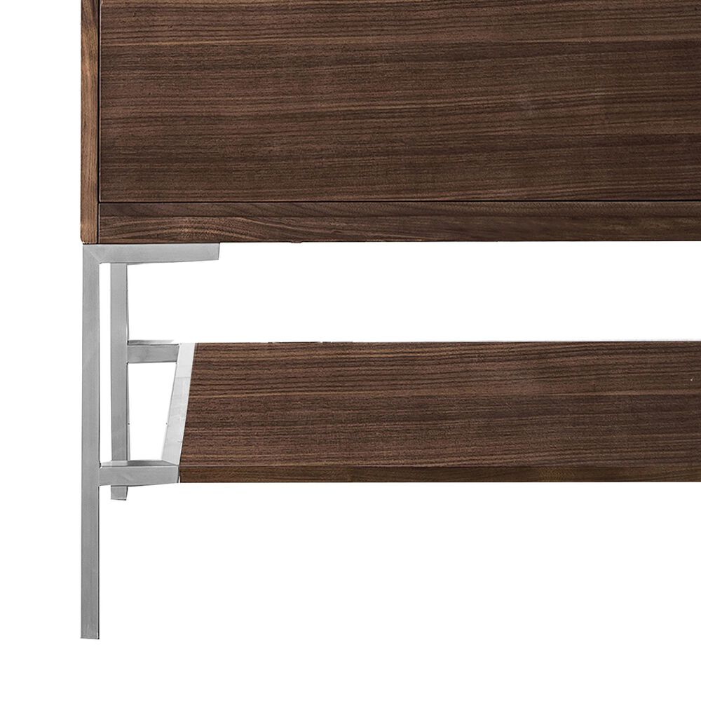 James Martin Vanities Mantova 31.5&quot; Single Vanity Cabinet in Mid-Century Walnut and Brushed Nickel, , large