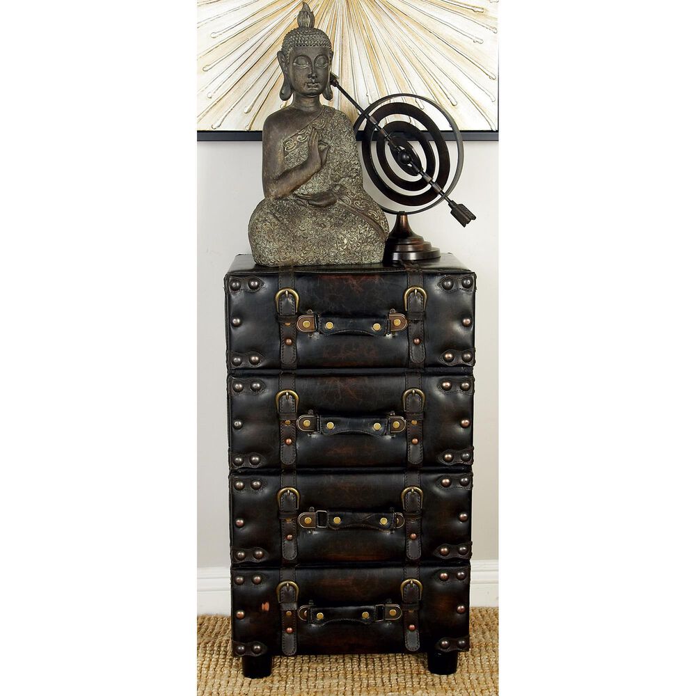 Uma Enterprises 4-Drawer Chest in Black, , large
