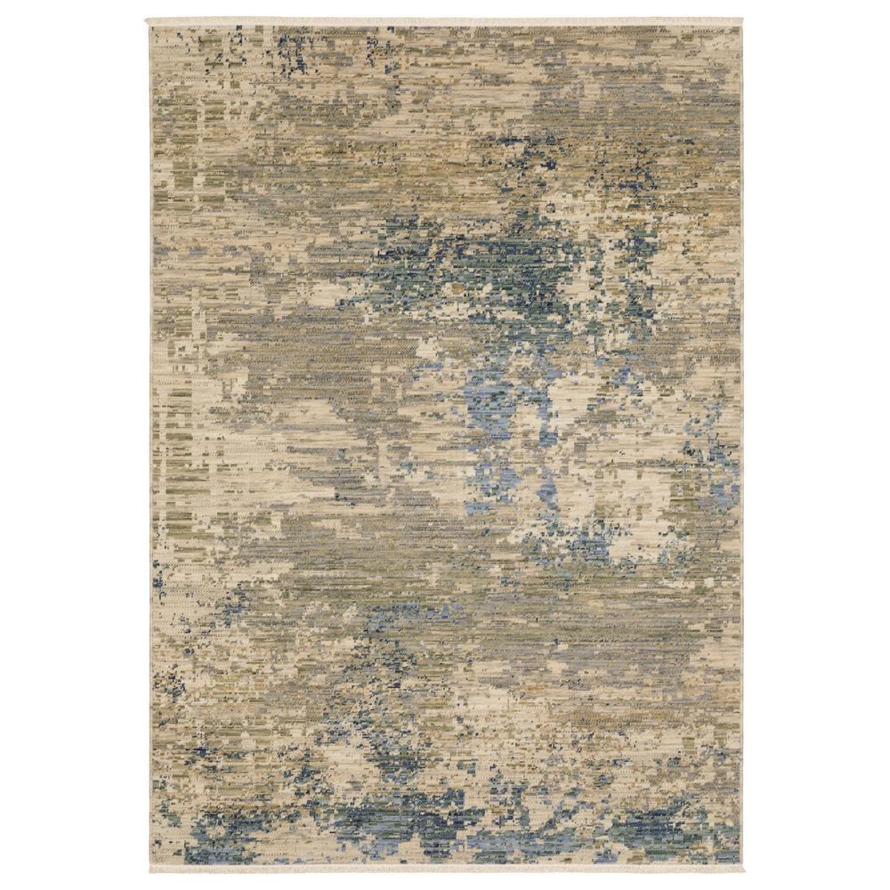 Oriental Weavers Soleri 9"10" x 12"10" Beige and Blue Area Rug, , large