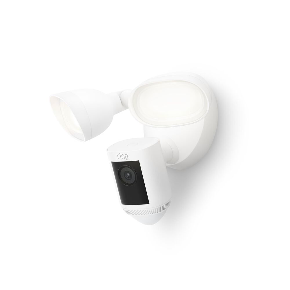 Ring Floodlight Cam Wired Pro Outdoor Wireless 1080p Surveillance Camera in White, , large