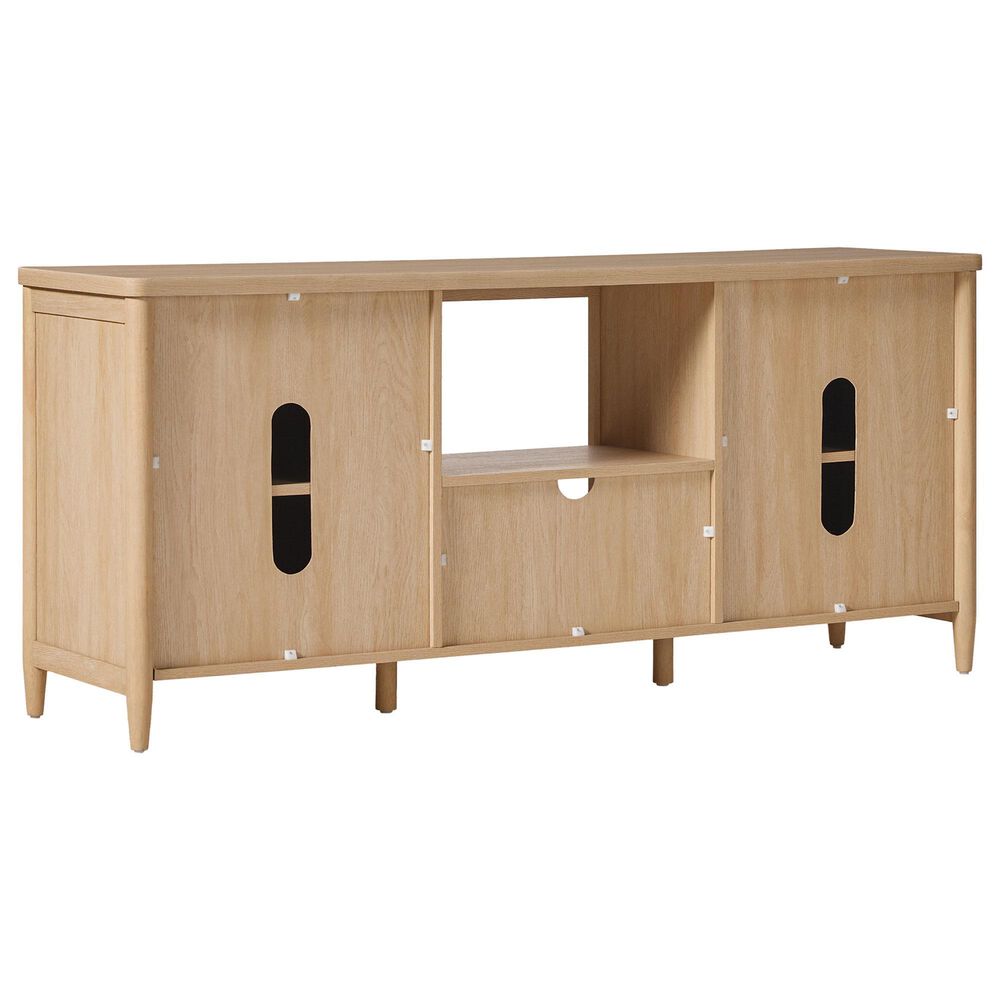 Walker Edison Flynn Scandinavian 58&quot; TV Stand in Coastal Oak, , large