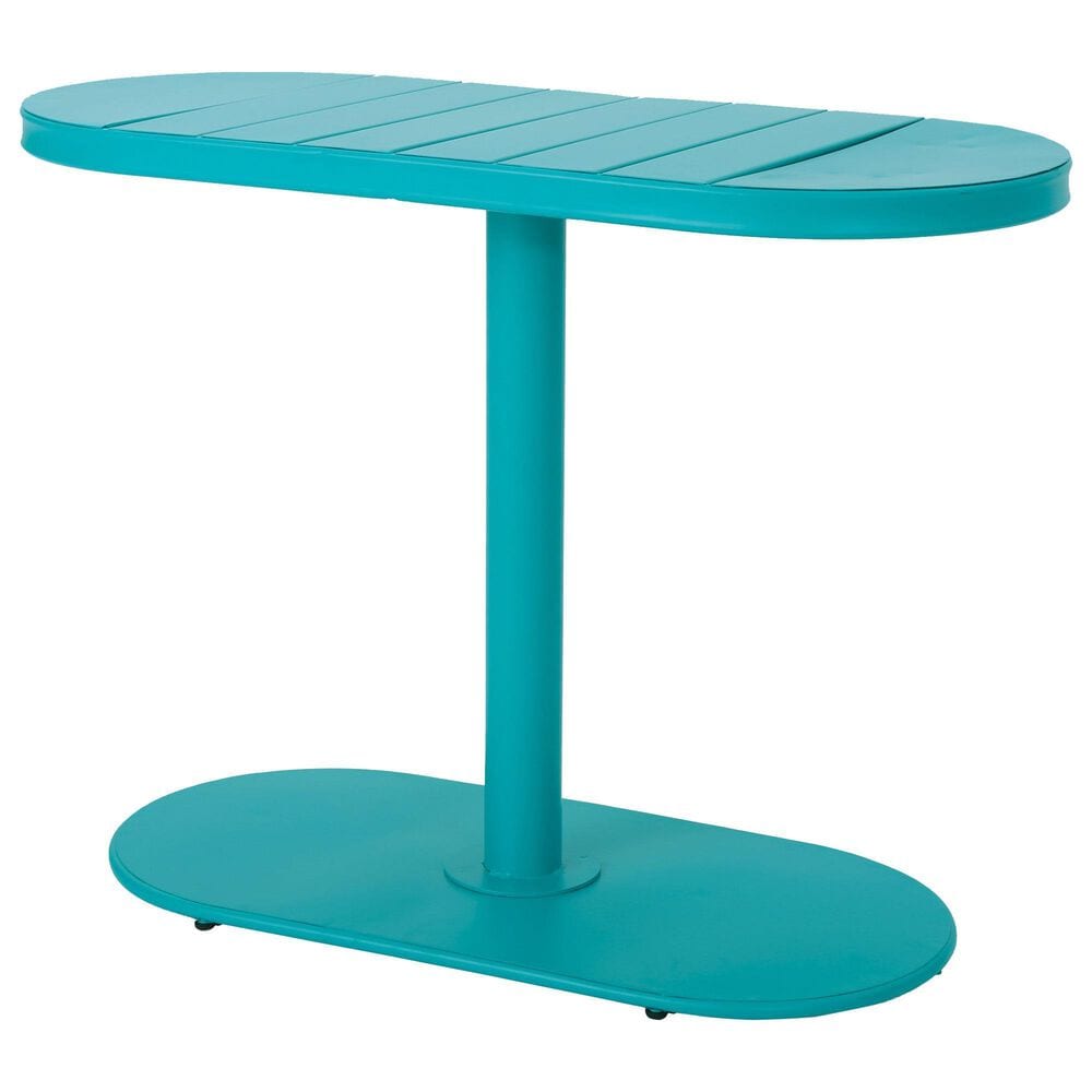 Hearth and Haven Santa Monica 3-Piece Outdoor Bistro Set in Teal, , large
