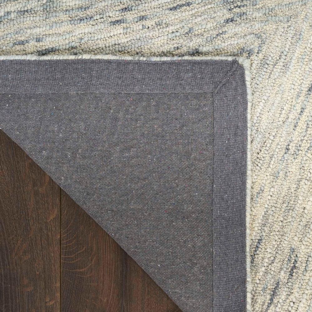 Nourison Pure Angles Grey 5&#39;3&quot; x 7&#39;3&quot; Area Rug, , large
