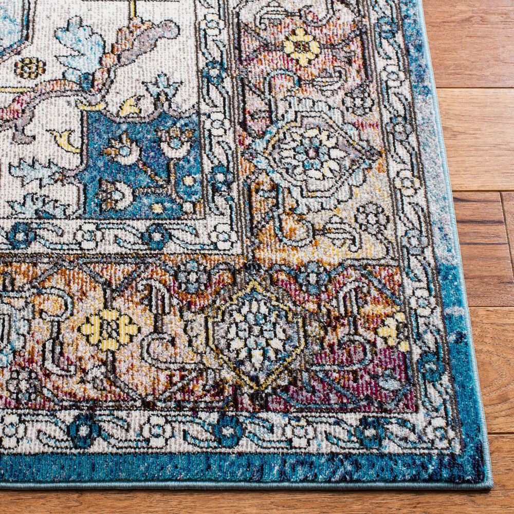 Safavieh Aria 2&#39; x 8&#39; Turquoise and Light Orange Runner, , large