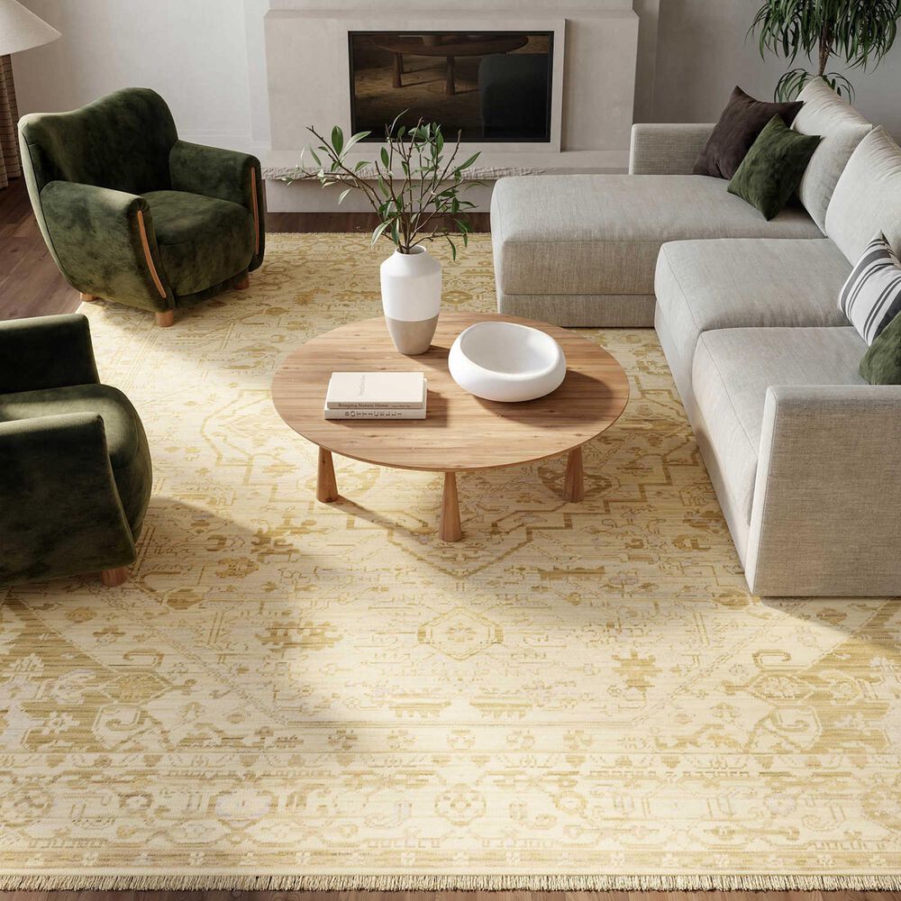 Nourison Antique Bloom Beige 9' x 12' Area Rug, , large