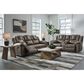 Ashley Lowilla Manual Reclining Sofa in Driftwood, , large