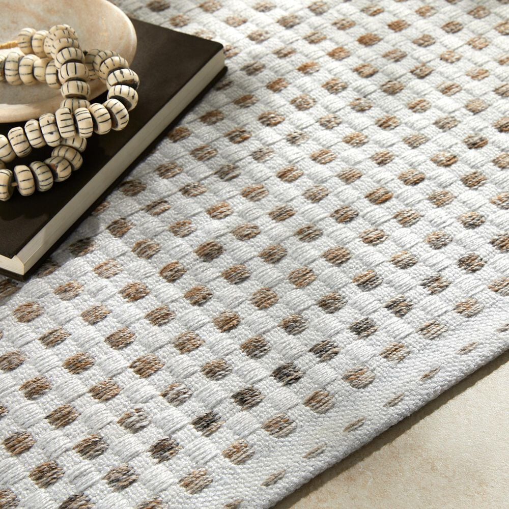 Surya Ariel 9&#39; x 12&#39; Brown and White Area Rug, , large