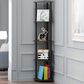 HOMLUX 5-Tier Modern Tall Corner Open Bookshelf in Dark Brown and Black, , large