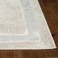 Kas Oriental Rugs Luna Border 3"3" x 4"11" Ivory and Silver Area Rug, , large