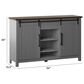 RTJ Furniture 2-Door Sideboard with Wine Storage in Antique Gray, , large