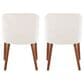 Lumisource Rina Side Chair with Cream Cushion in Walnut (Set of 2), , large