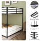 Hearth and Haven Adam Full over Full Bunk Bed in Black, , large