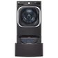 LG 5.2 Cu. Ft. Smart Front Load Washer with Pedestal in Black Steel, , large
