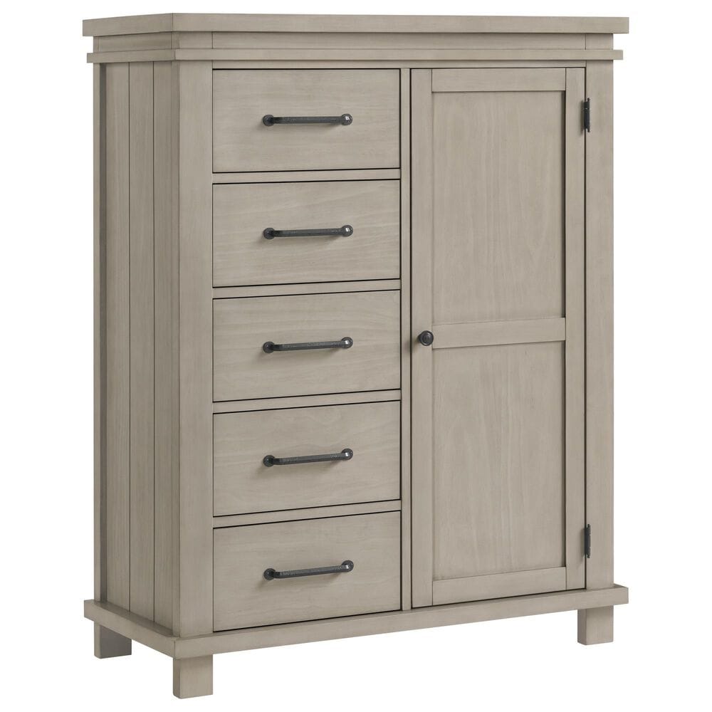 M Design Village Hampton 5-Drawer Chifferobe in Stone Wash, , large