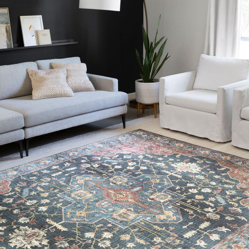 Loloi Skye 6&#39; x 9&#39; Denim and Brick Area Rug, , large