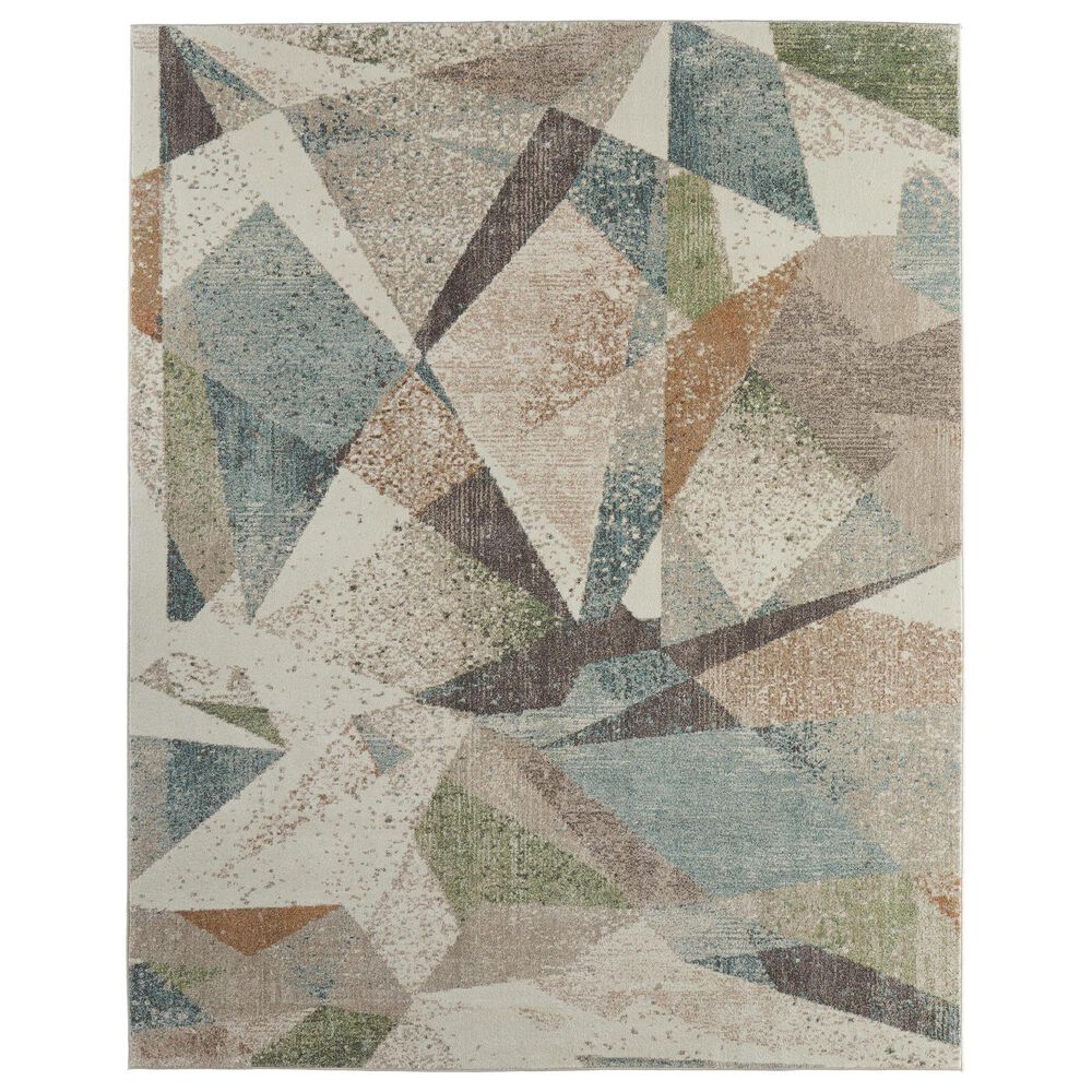 Feizy Eden 39QVF Ivory and Multicolor 6"4" x 9"2" Area Rug, , large