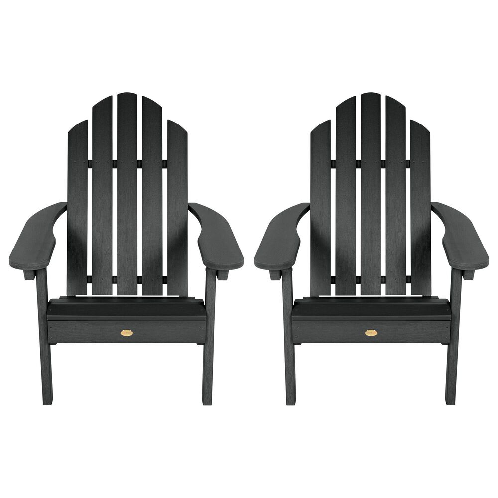 Highwood USA Classic Westport Adirondack Chair in Black &#40;Set of 2&#41;, , large