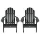 Highwood USA Classic Westport Adirondack Chair in Black (Set of 2), , large