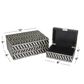 Maple and Jade 2-Piece Handmade Chevron Pattern Decorative Box Set in Polished Gray and Black, , large