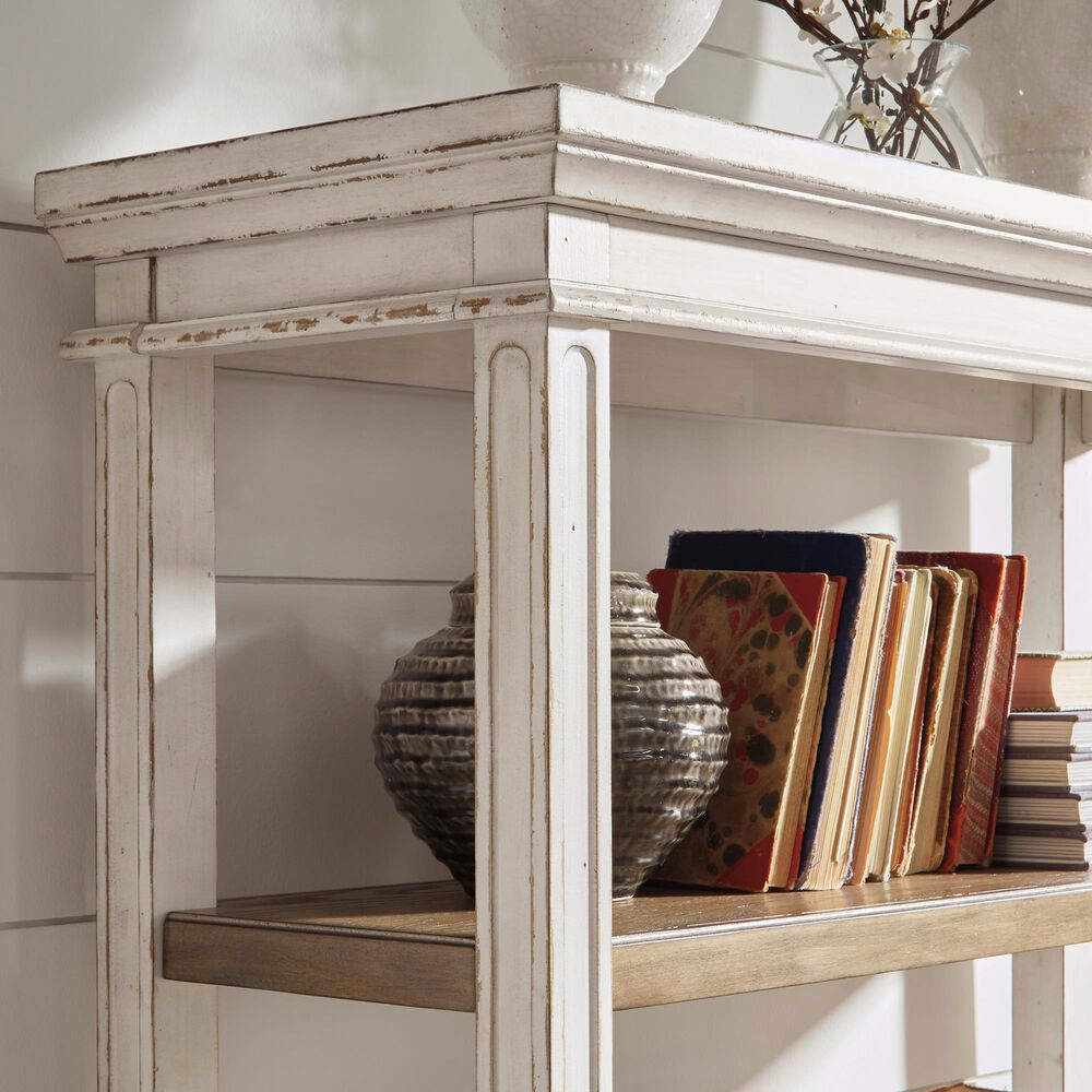 Ashley Realyn Bookcase in Brown and White, , large