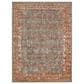 Amer Rugs Eternal 3"11" x 5"11" Sea Blue and Rust Area Rug, , large