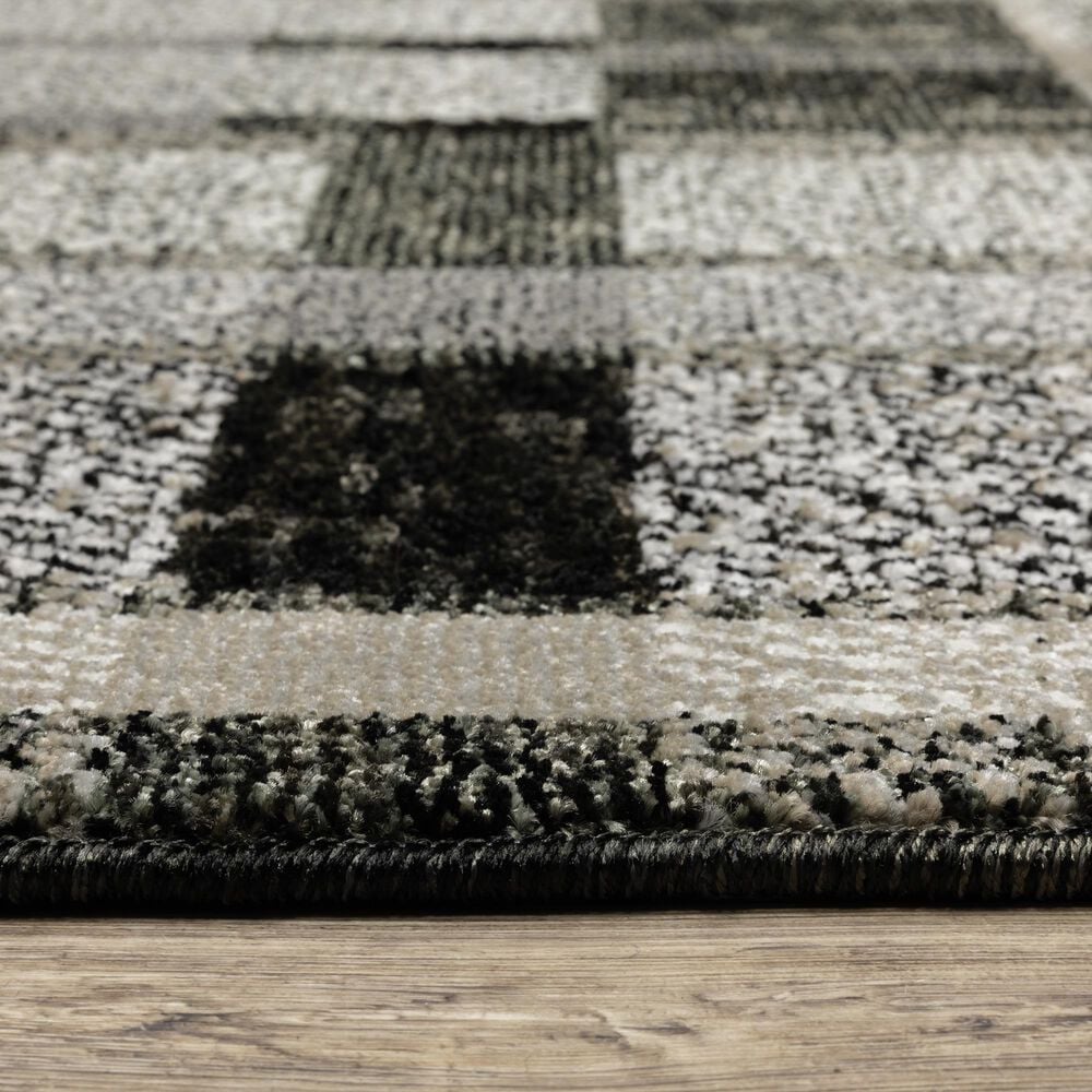 Oriental Weavers Atlas Black 2&#39;6&quot; x 12&#39; Runner, , large