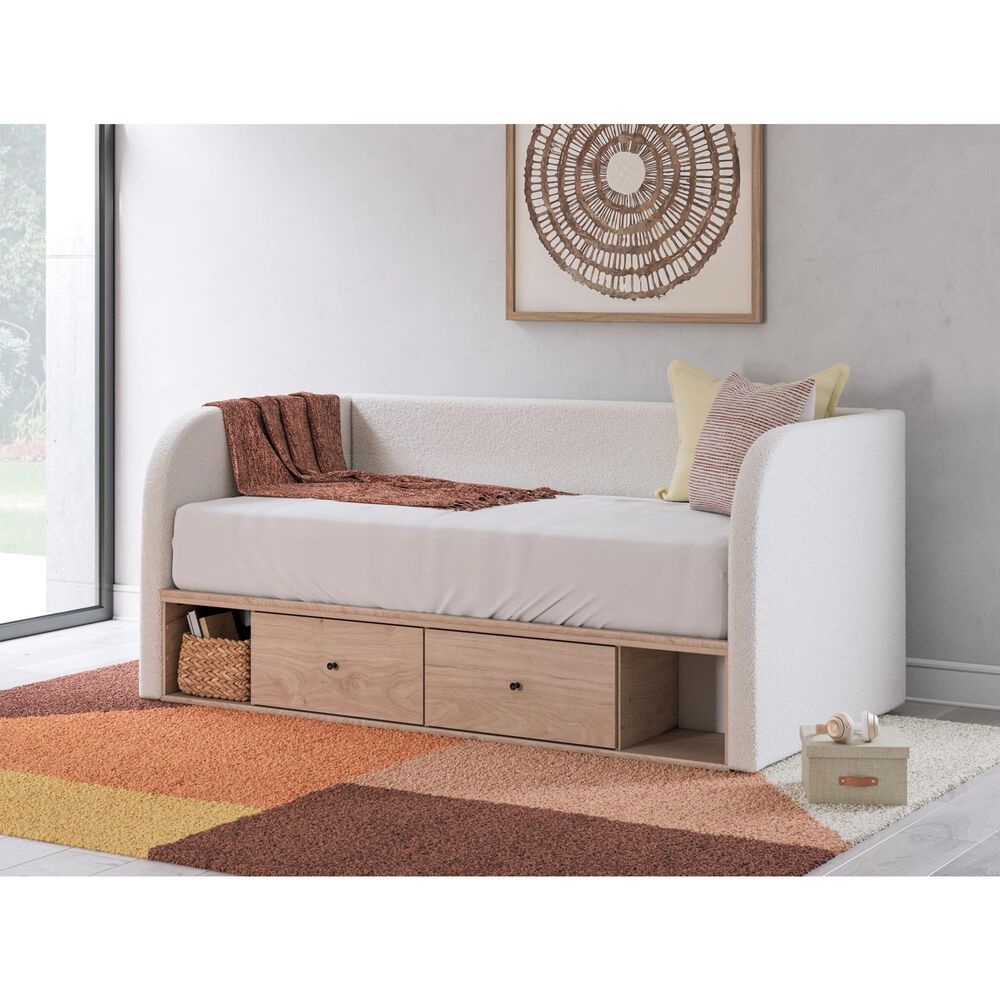 Ashley Arloster Full Upholstered Day Bed with Storage in White, , large