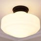 Golden Lighting Ingalls Large Semi-Flush in Matte Black, , large